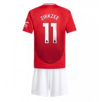 Dětský fotbalový dres Manchester United Joshua Zirkzee #11 2024-25 Domácí Krátký Rukáv (+ trenýrky)